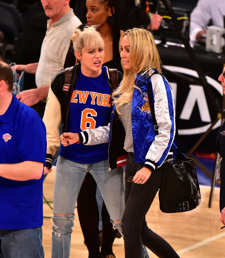 Miley Cyrus and Family at Basketball Game March 2016