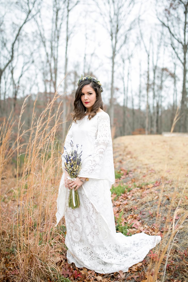 boho winter wedding guest