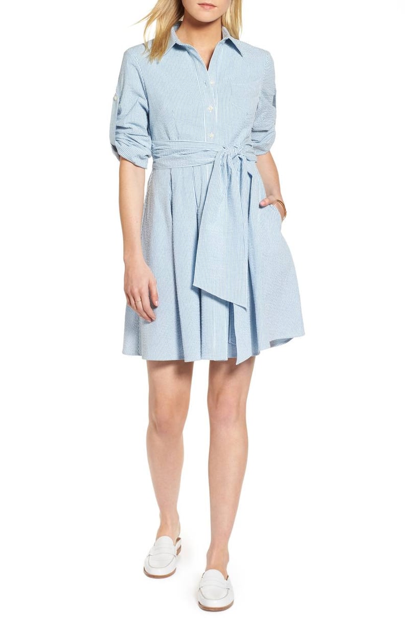 1901 long sleeve sales ruffle shirtdress