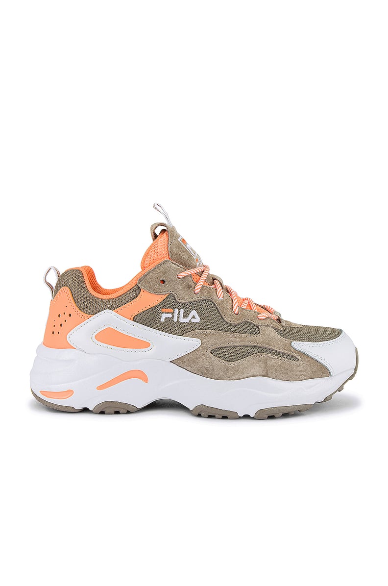 Fila Ray Tracer Sneaker in Cement, White & Canteloupe