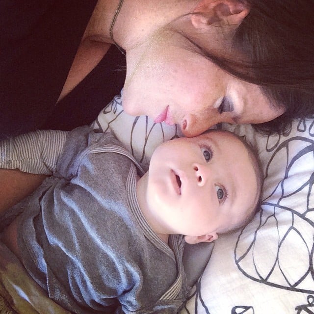 Soleil Moon Frye enjoyed some snuggle time with baby Lyric Goldberg.
Source: Instagram user moonfrye