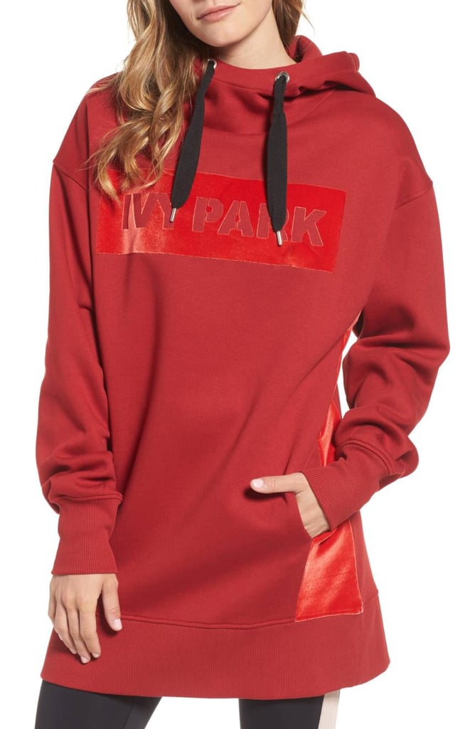 Ivy Park Oversize Velvet Logo Hoodie Dress