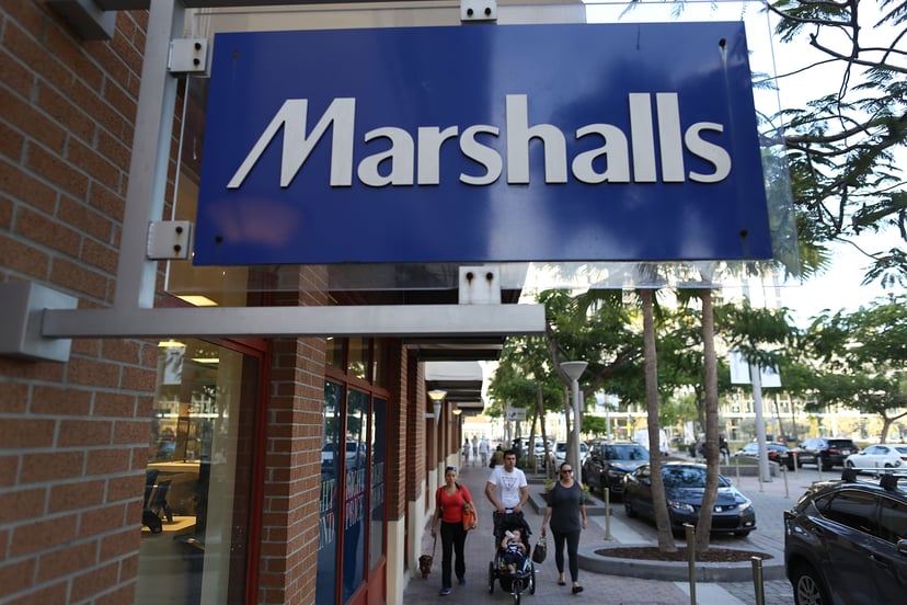 MIAMI, FL - FEBRUARY 08:  A Marshalls store is seen on February 8, 2017 in Miami, Florida.  Marshalls and T.J. Maxx stores have reportedly been told by the retailers' parent company, The TJX Campanies, that they should not feature Ivanka Trump's merchandi