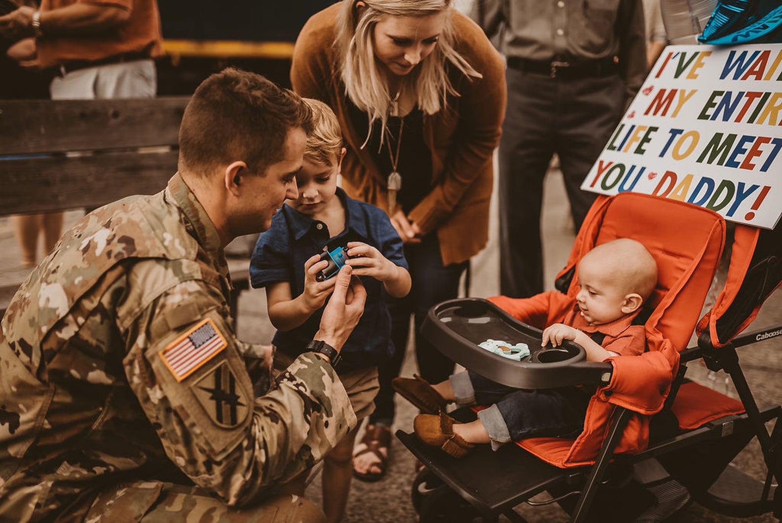 Military Dad Meeting His Baby For the First Time | Photos | POPSUGAR Family