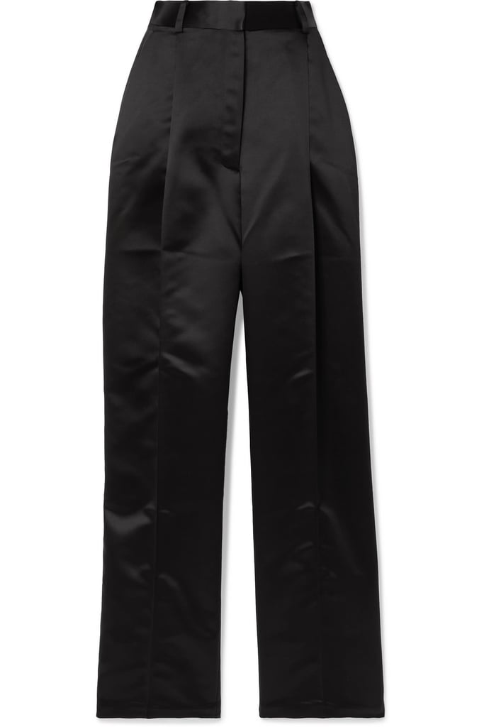 Beaufille Valli Satin Straight-Leg Pants