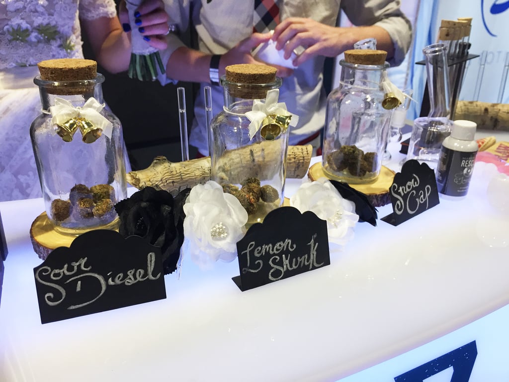 Under the Colorado Amendment 64 Law, adults 21 and over are permitted to gift up to one ounce of marijuana to other legally aged adults. Top Shelf does not in any way sell the weed or facilitate sales. Couples are required to purchase what they need from a dispensary themselves and then from there, their budtenders will serve as experts at the event.