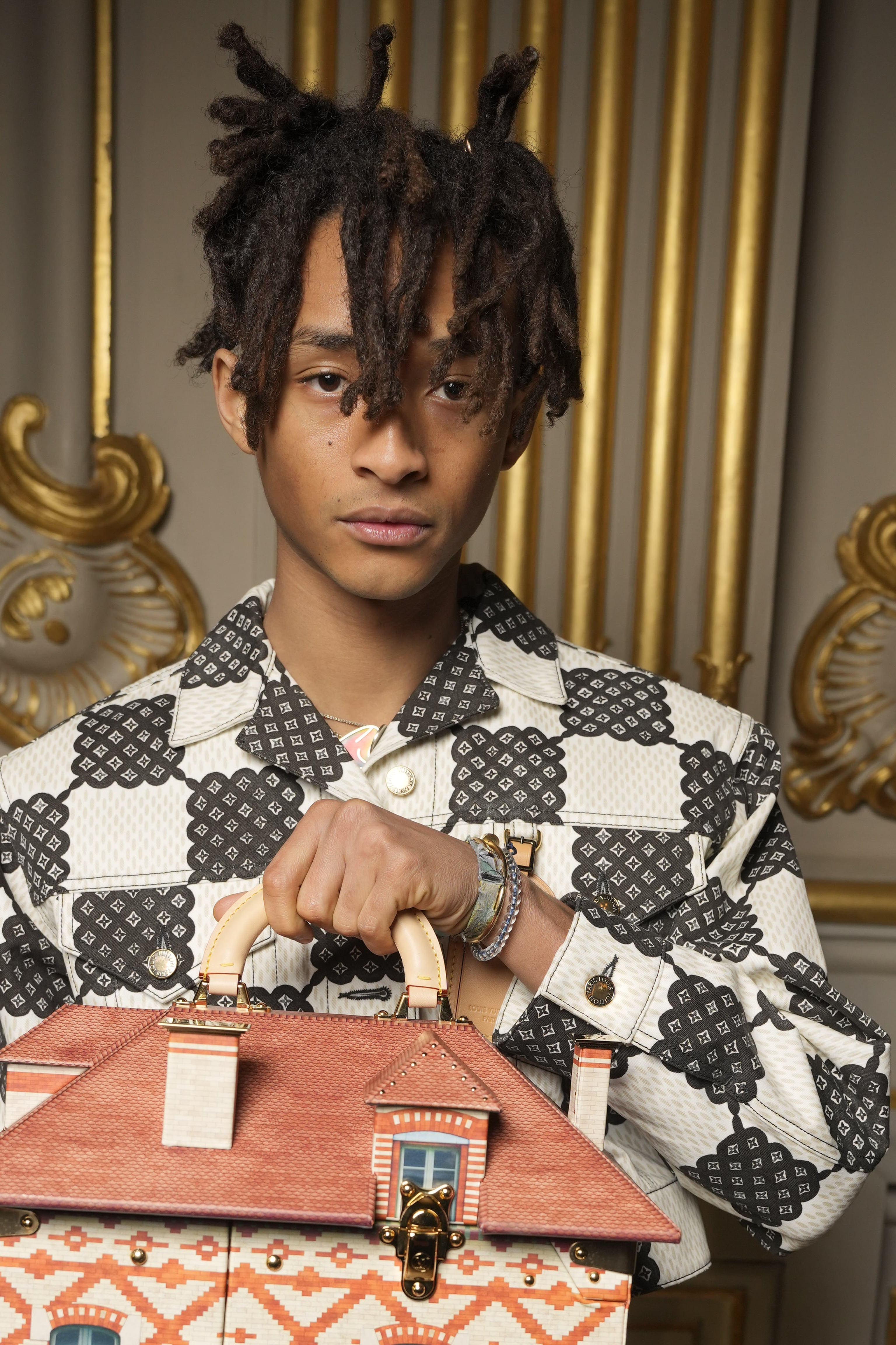 Jaden Smith's Louis Vuitton Dollhouse Bag at Fall 2023 Show