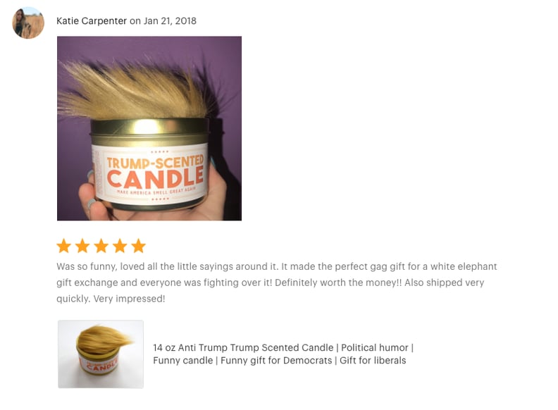 Funny Trump Soy Candle | Gag Gift Trump Gift Ideas