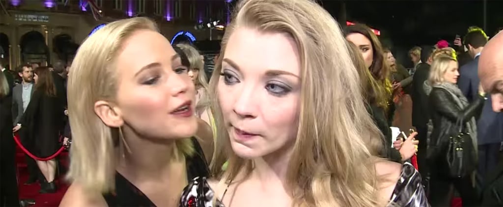 Jennifer Lawrence and Natalie Dormer Kissing on Camera