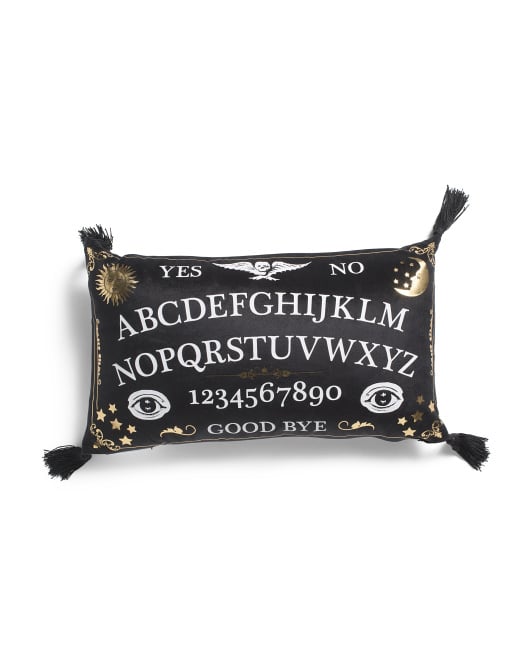 Velvet Ouija Board Tassel Pillow Trick Or Treat Yourself To