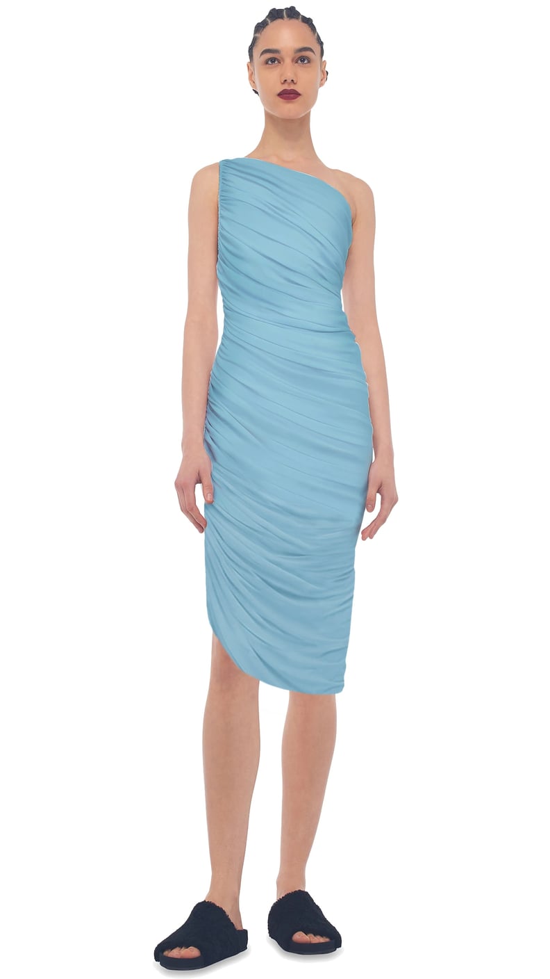 Carrie Bradshaw's Blue Norma Kamali Dress Review | POPSUGAR Fashion