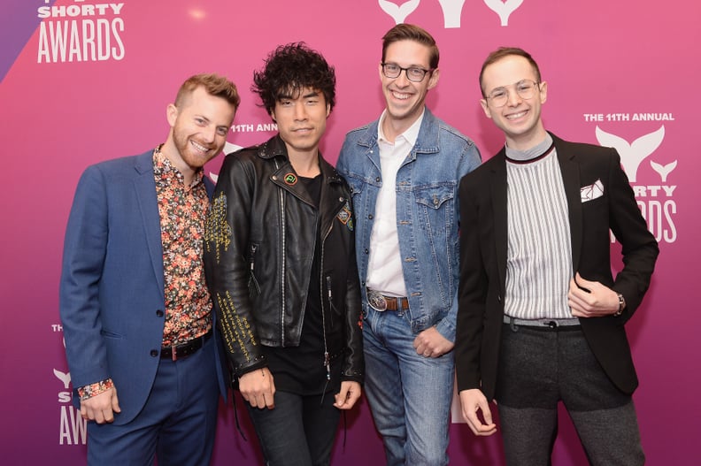 NEW YORK, NEW YORK - MAY 05: Ned Fulmer, Eugene Lee Yang, Keith Habersberger and Zach Kornfeld of The Try Guys attend the 11th Annual Shorty Awards on May 05, 2019 at PlayStation Theater in New York City. (Photo by Noam Galai/Getty Images for Shorty Award