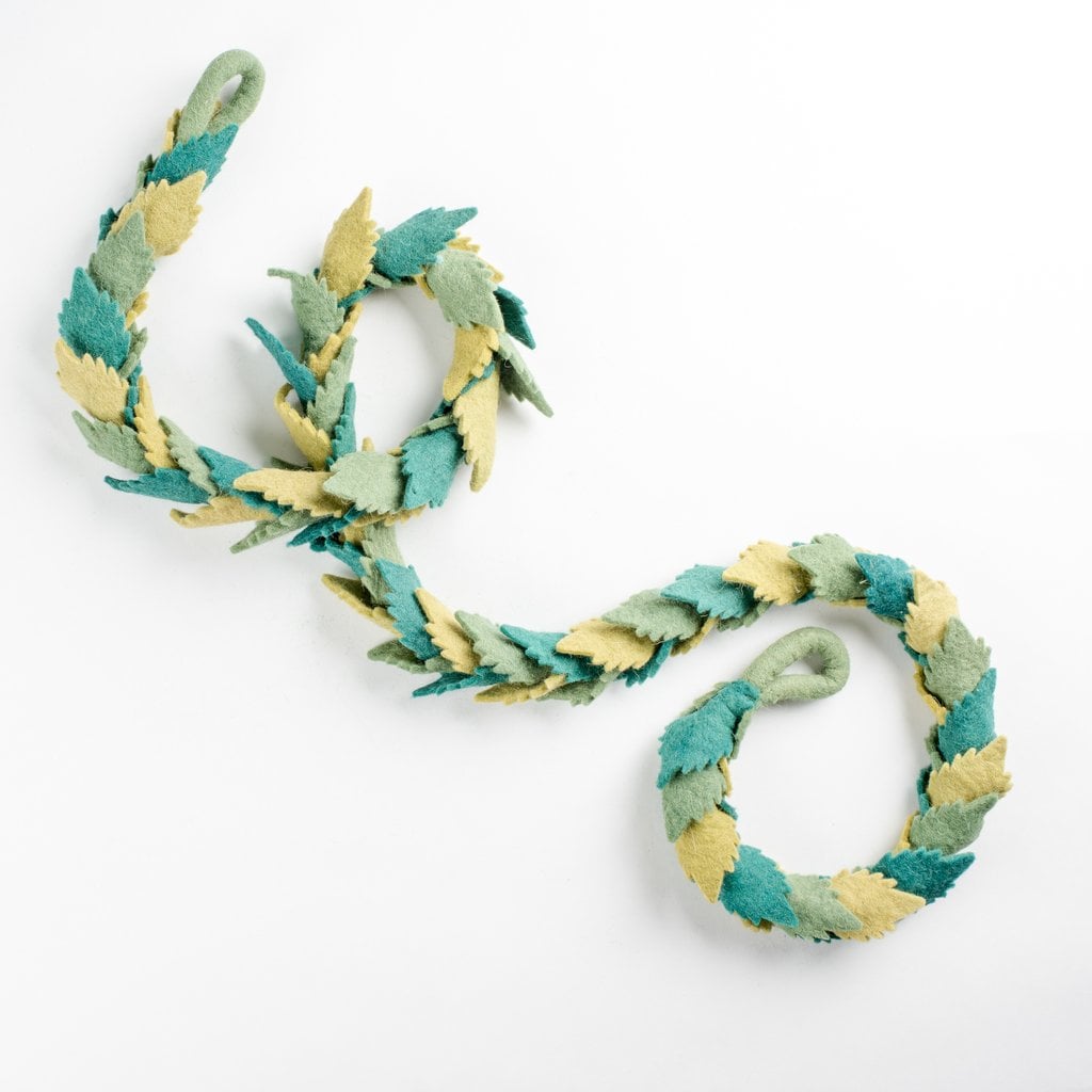 Holly Leaf Felt Garland ($32)