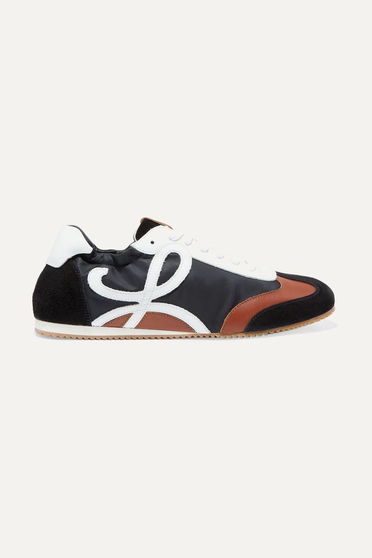 Loewe Black Leather, Suede, and Shell Sneakers | 5 Sneaker Trends to ...