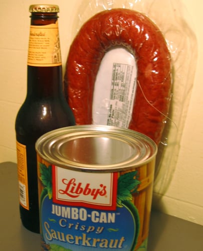 Sauerkraut With Smoked Sausages Sauerkraut With Smoked Sausages