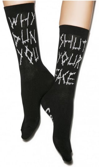 Shut Your Face Socks ($15)