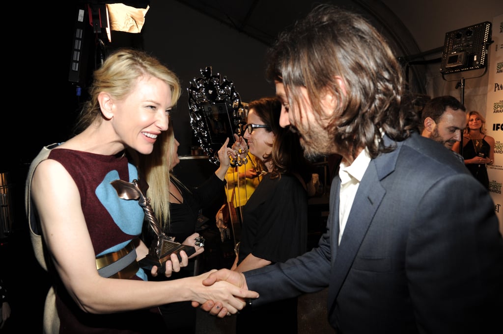 Cate was excited to meet Diego Luna at the show.