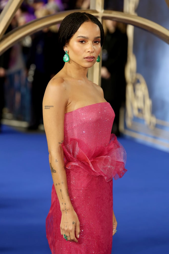 Zoë Kravitz Pink Gown at Fantastic Beasts 2 London Premiere