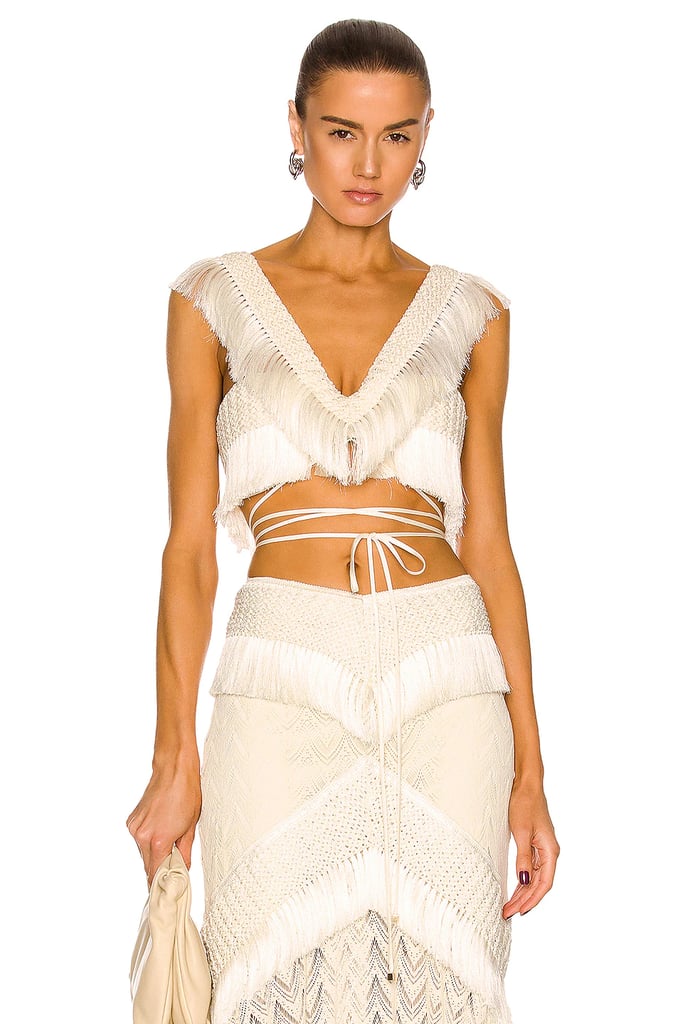 FWRD PatBO Fringe Trim Cropped Top