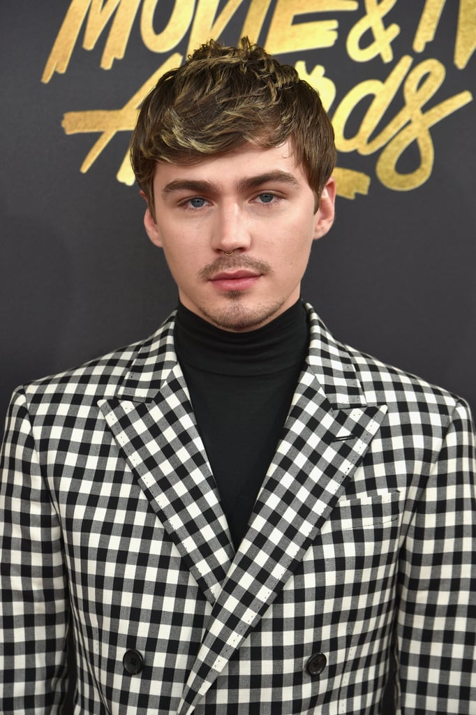 Miles Heizer Checkered Suit at 2017 MTV Movie Awards POPSUGAR Fashion