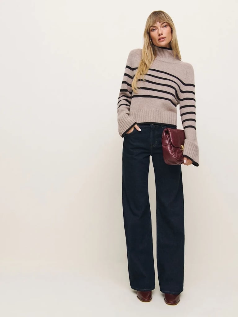 Reformation Cary Low Rise Slouchy Wide Leg Jeans in Ondine