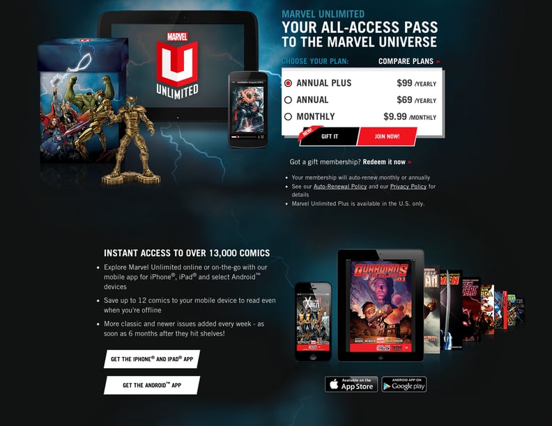 Marvel Digital Comics Subscription