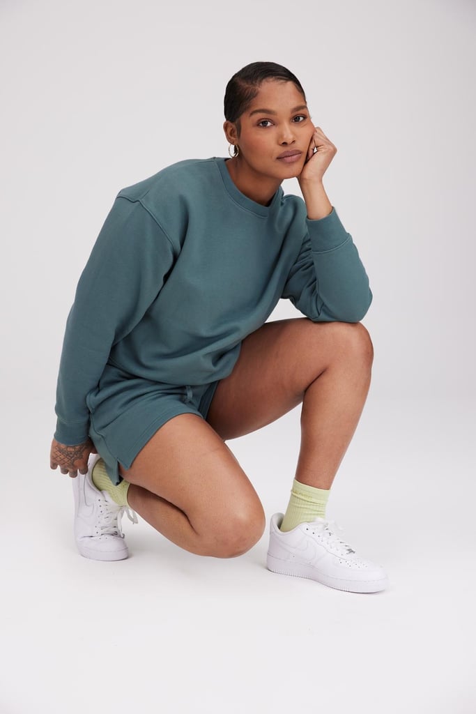 Girlfriend Collective Lagoon Classic Sweatshirt and Classic Sweat Short