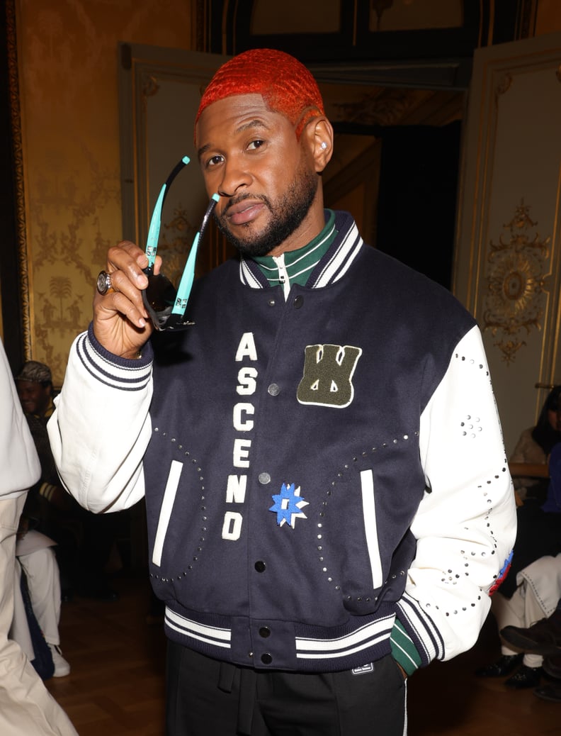 Usher's Orange Hair at Paris Fashion Week in January 2023