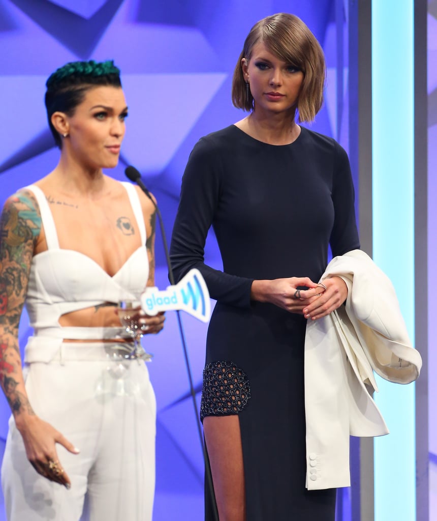 Taylor Swift and Ruby Rose at GLAAD Media Awards 2016
