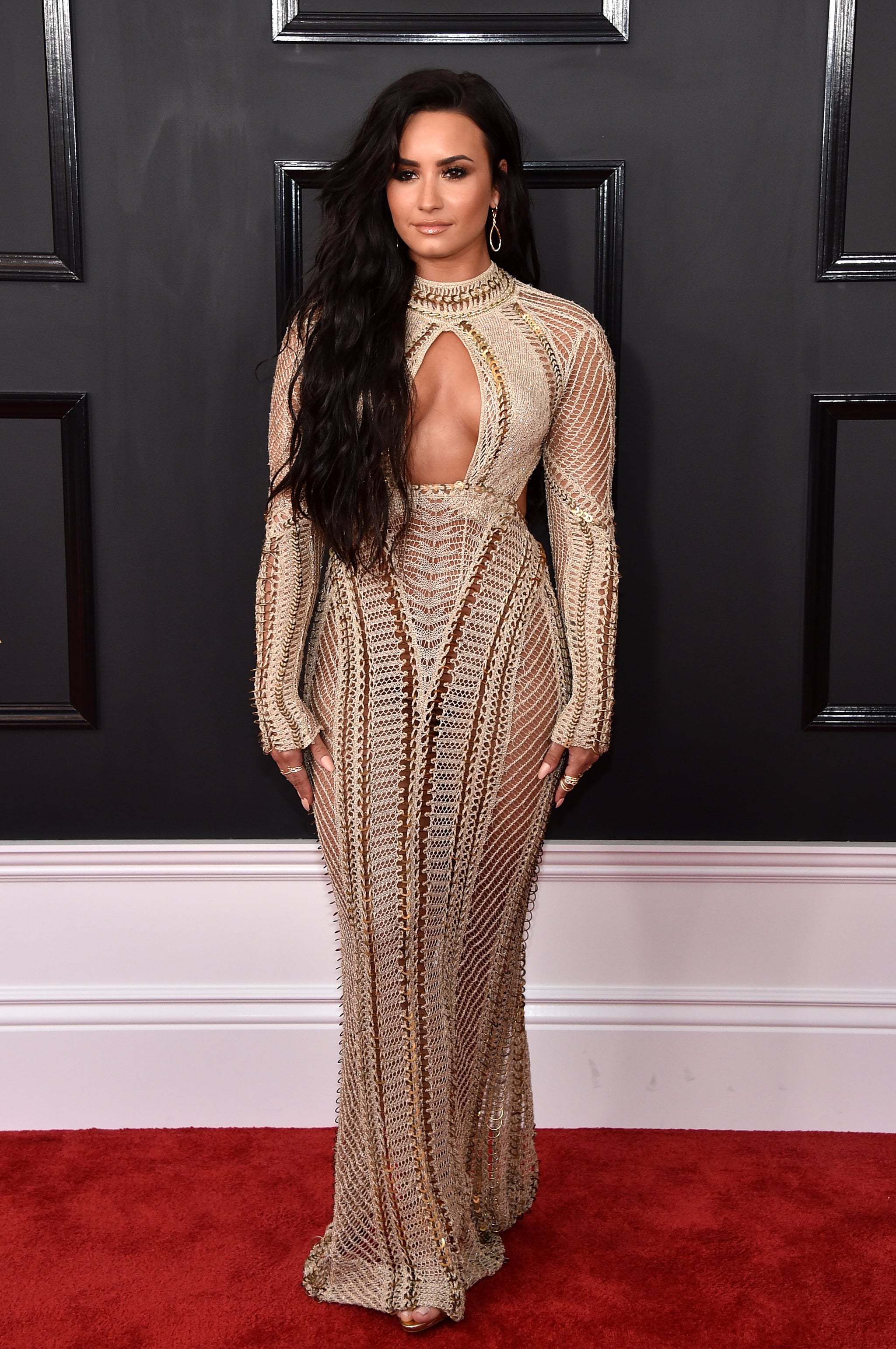 Legitim straf rotation Demi Lovato's Dress at the 2017 Grammys | POPSUGAR Latina