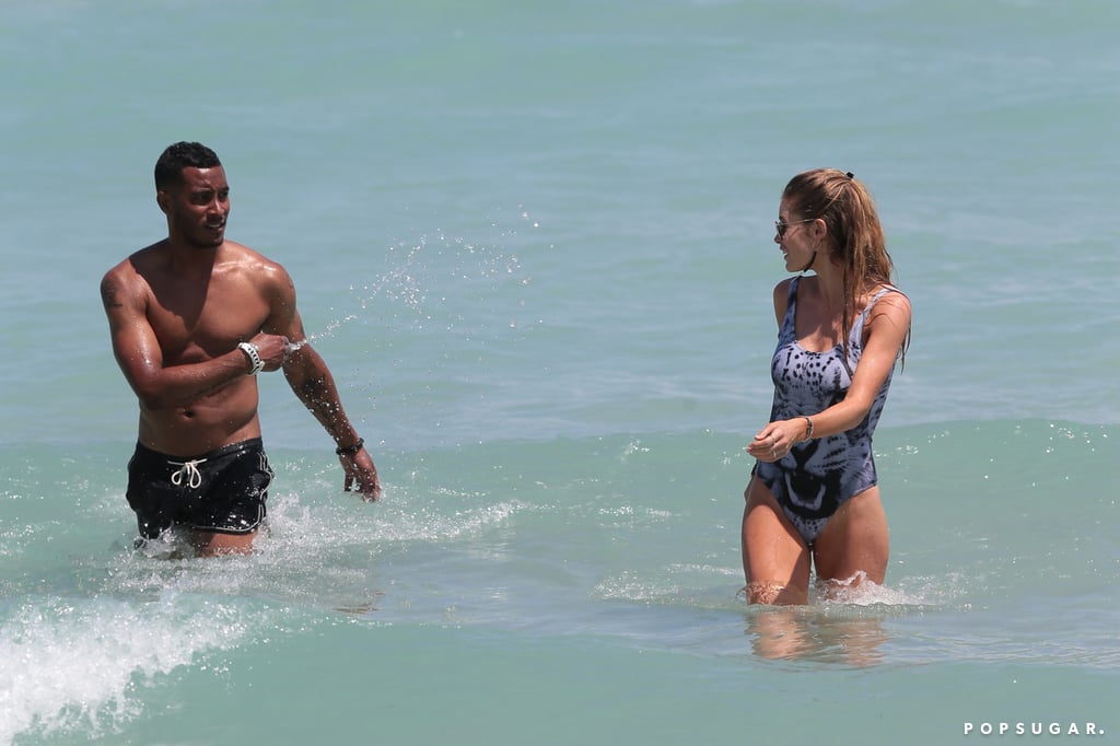 Doutzen Kroes Wearing a Swimsuit on the Beach in Miami