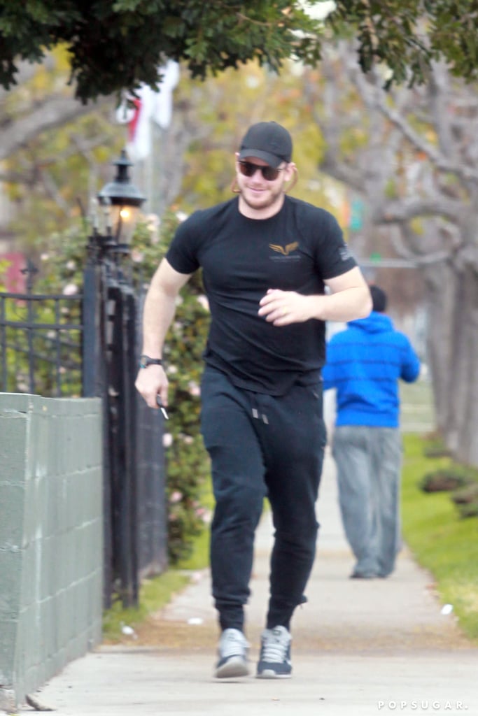 Chris Pratt Laughs After Trying to Jump Over a Wall