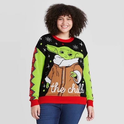 Toronto Raptors Cute Baby Yoda Star Wars Ugly Christmas Sweater