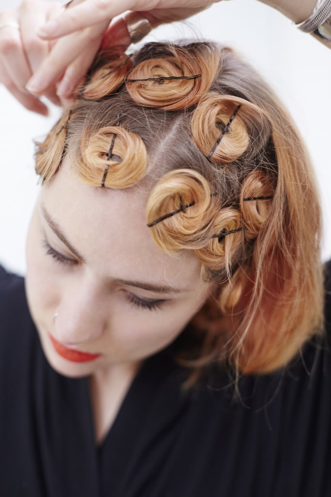 How to Do Pin Curls — Step 6: Roll the Hair at the Top of Your Head
