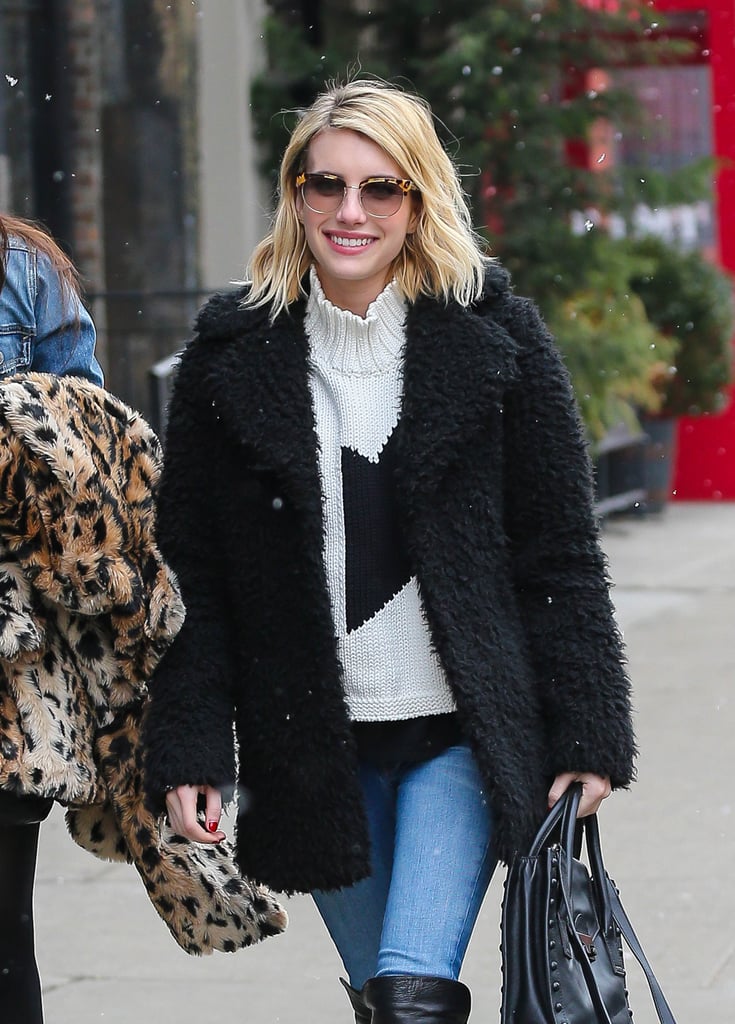 Emma Roberts smiled wide in NYC on Thursday.