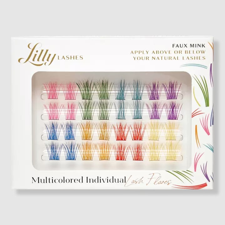 Lilly Lashes Multicolored Individual Faux Mink Lash Flares ($14)
Get creative with your beauty look this festival season and decorate your eyes with accent lashes, blending them with your shadow for a prismatic effect. While you might not expect it, these are reusable up to three times with proper care, but they come with a whopping total of 32 clusters, so they should keep you occupied for all of the concerts you've got on the agenda.