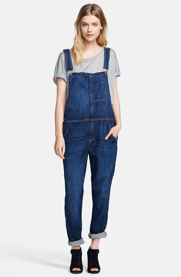 Current/Elliott dark denim "The Ranch Hand" overalls ($348)