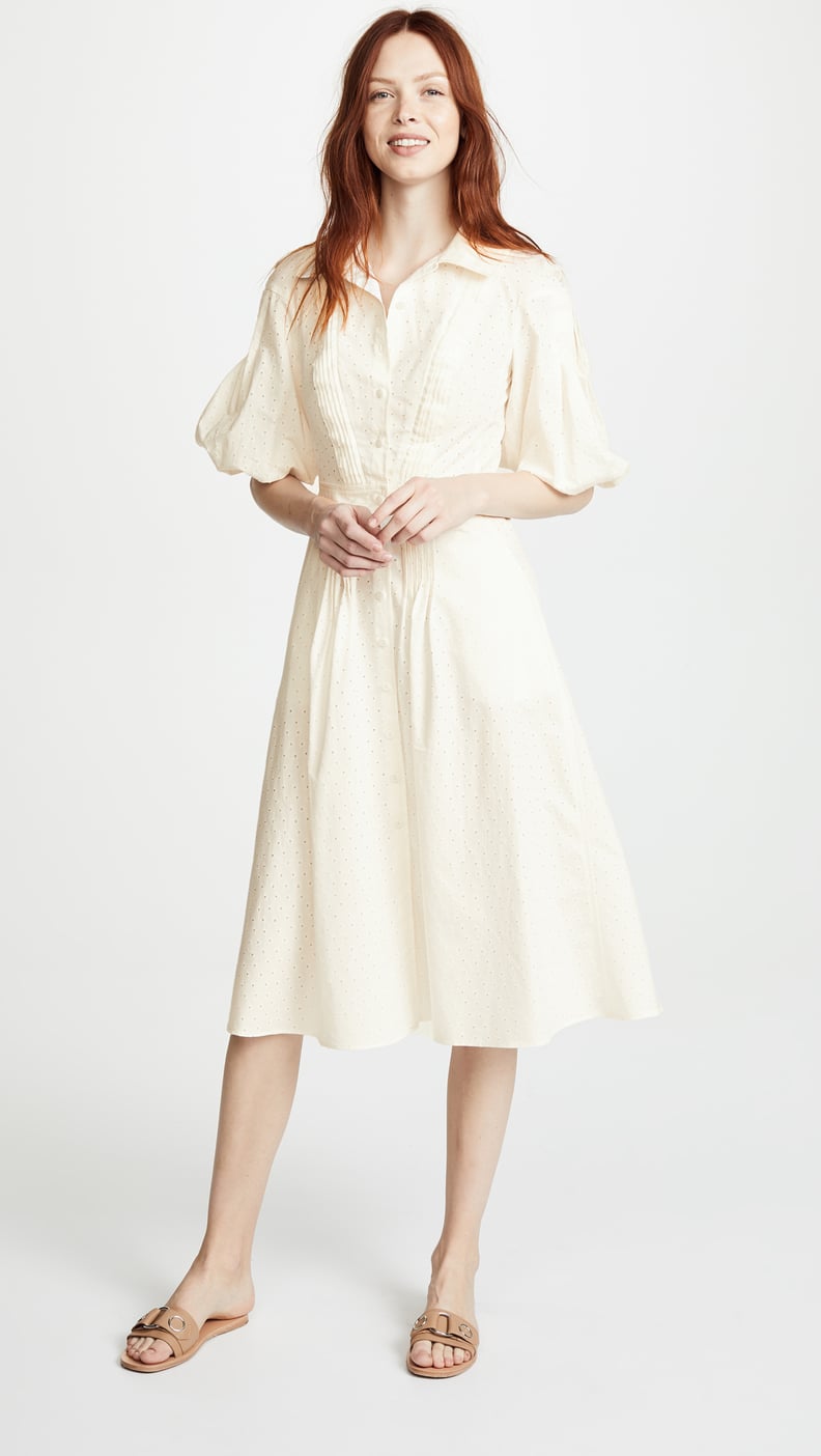 Zac Posen Puff Sleeve Shirt Dress