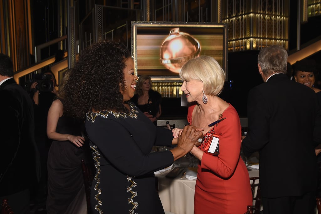 Oprah Winfrey laughed alongside Helen Mirren.