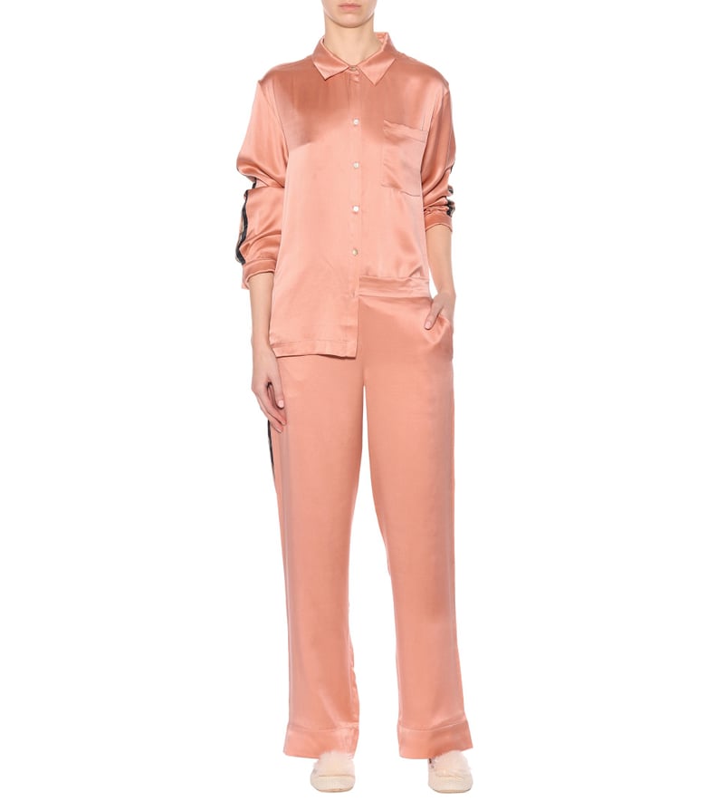 Kylie Jenner Silk Pajamas at Baby Shower | POPSUGAR Fashion