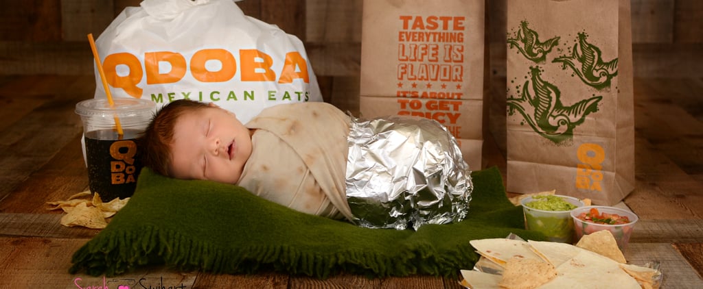 Baby's Qdoba Burrito Newborn Photo Shoot