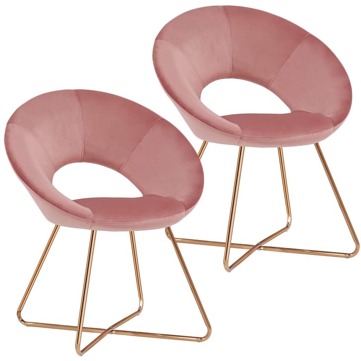 Pink Accent Chair Set of 2 Best Affordable Hollywood Glam Furniture on Amazon POPSUGAR Home