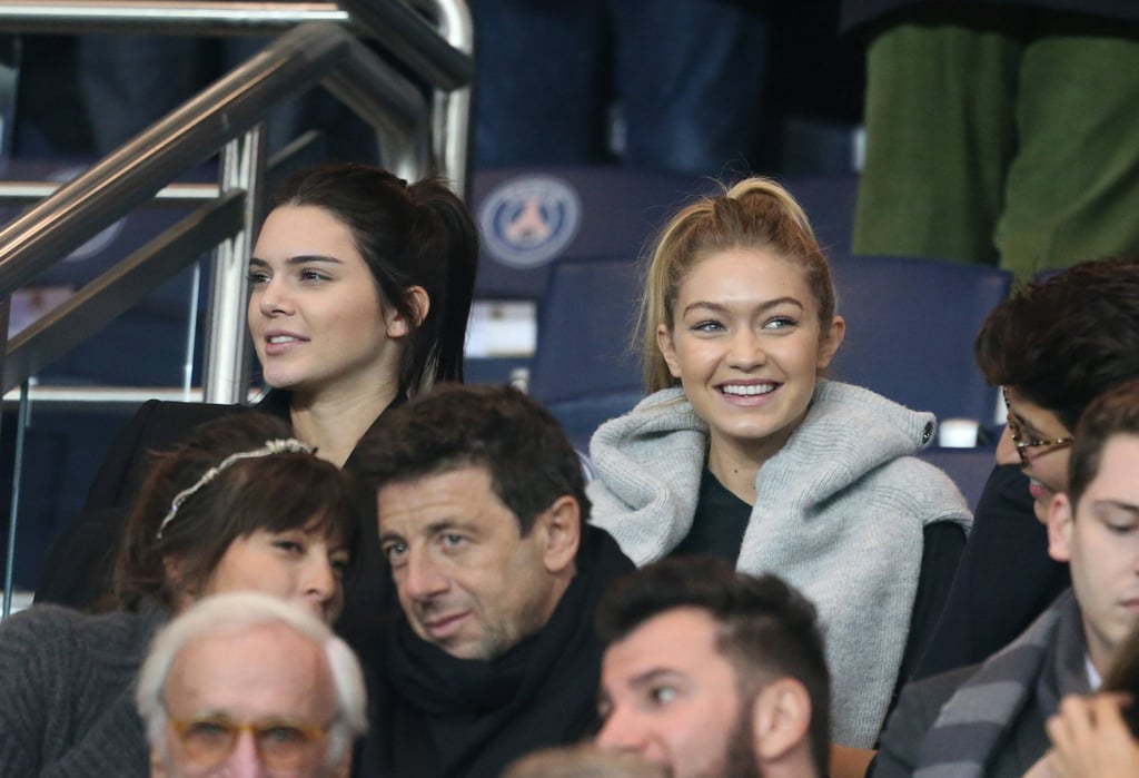 Gigi Hadid and Kendall Jenner Take Selfies at a Soccer Game