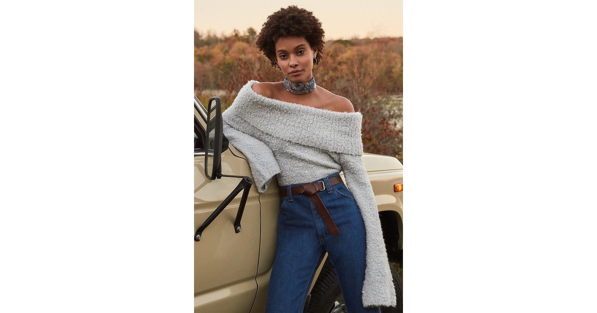 Isadora Off-the-Shoulder Boucle Sweater 