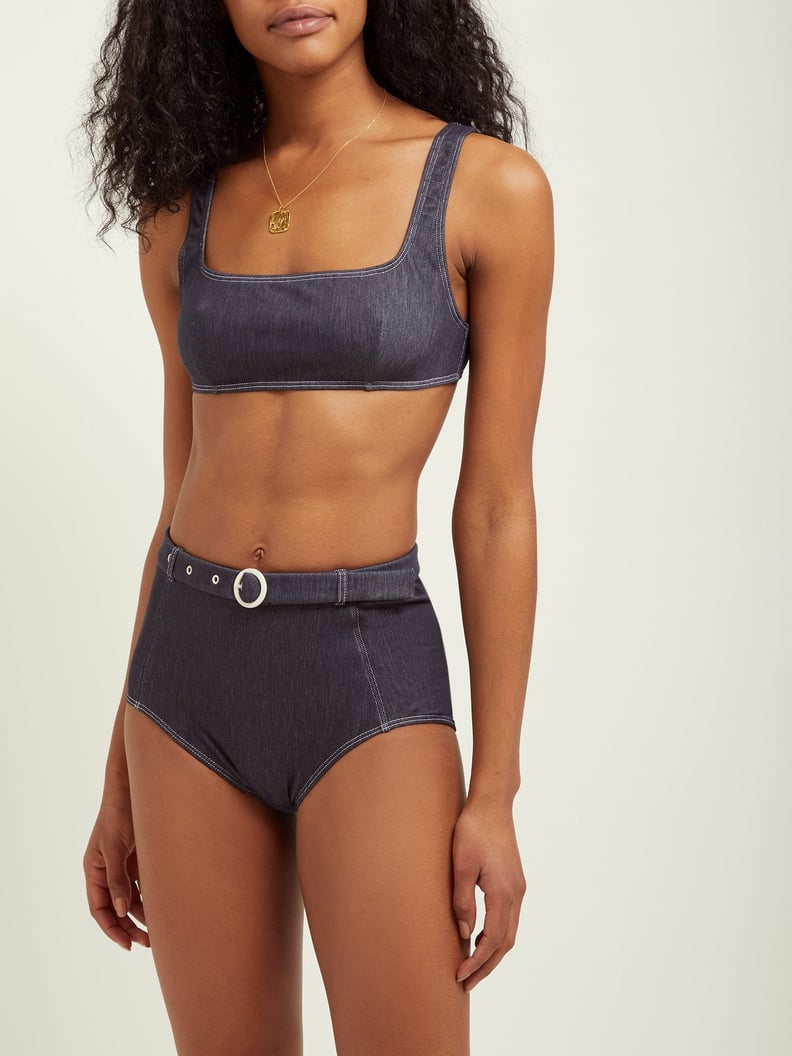 Solid & Striped The Jean High-Rise Belted Bikini