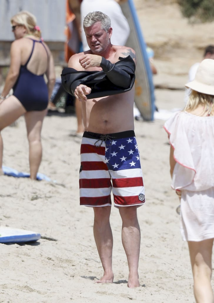 Eric Dane And Rebecca Gayheart At The Beach In Malibu Popsugar Celebrity Photo