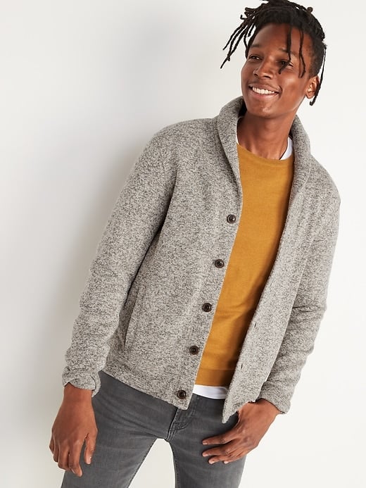 zak Rood Oproepen Old Navy Sweater-Fleece Button-Front Cardigan for Men | 35 Last-Minute Old  Navy Gifts That Are So Good, Just Call Us Santa's Little Helper | POPSUGAR  Smart Living Photo 12