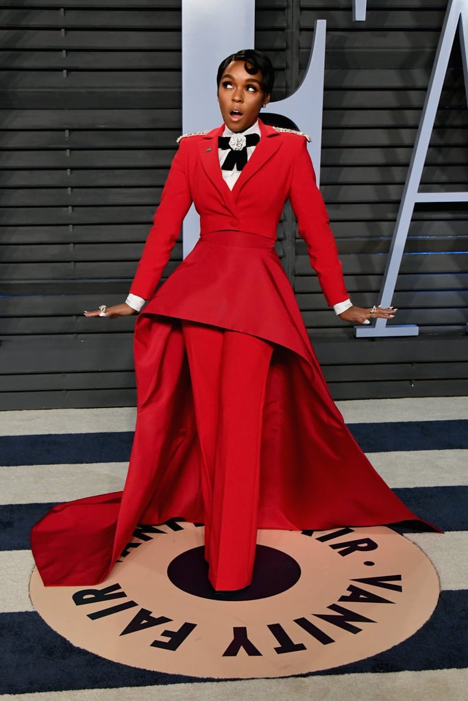 Janelle Monae Christian Siriano Suit Oscars Afterparty 2018