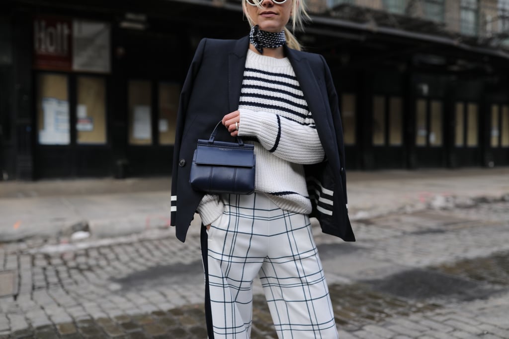 Check out the bag up close — perfect size for running around Fashion Week!