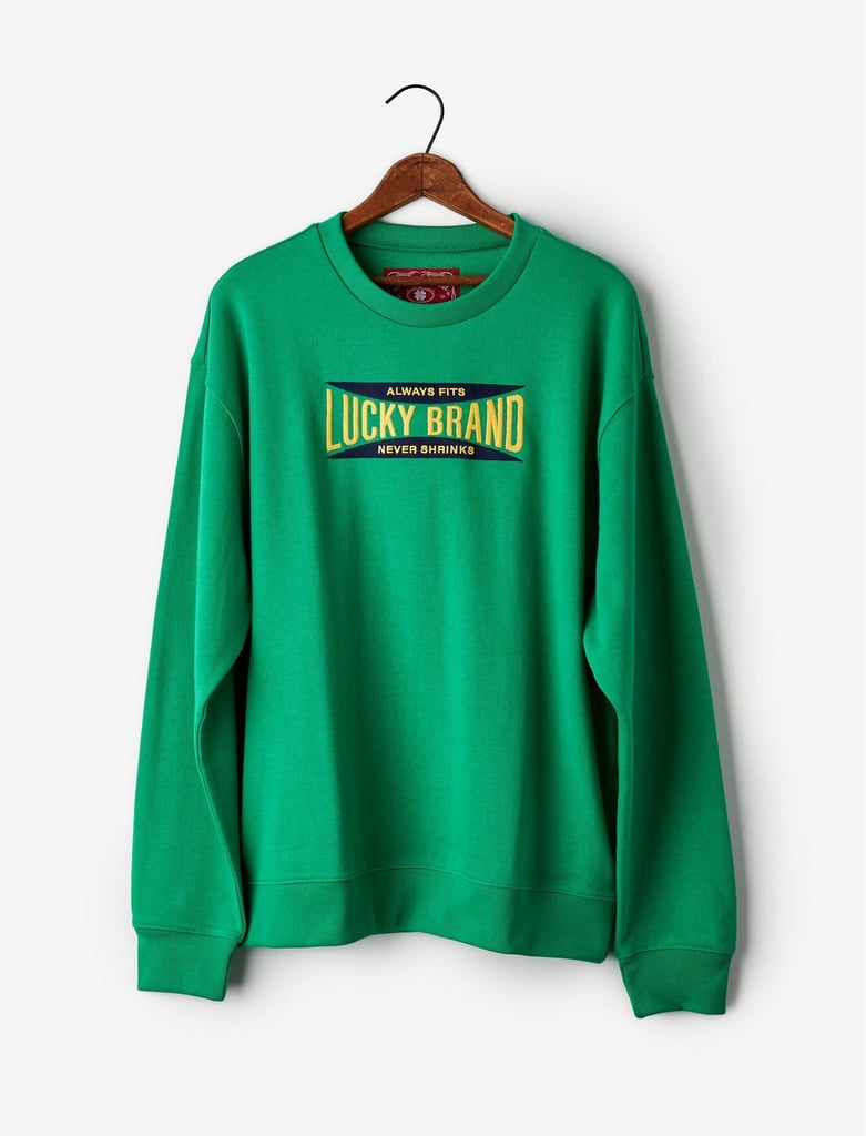 Lucky Brand Totally Lucky Stretch Logo Crew Sweatshirt